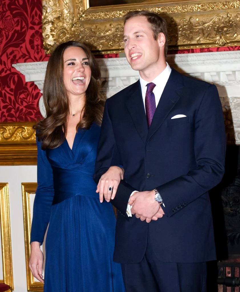 Princess Kate showed off her engagement ring at St James's Palace on 16 November 2010
